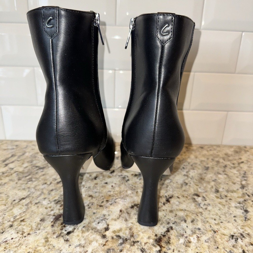 Circus NY by Sam Edelman Bootie Heel Women's 10M Emma Square Toe Black Vegan - Picture 5 of 16